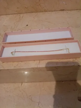 Pulsera plata cristales rosas