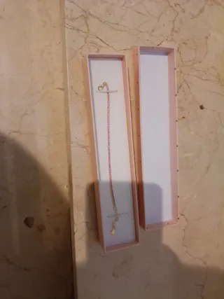 Pulsera plata cristales rosas