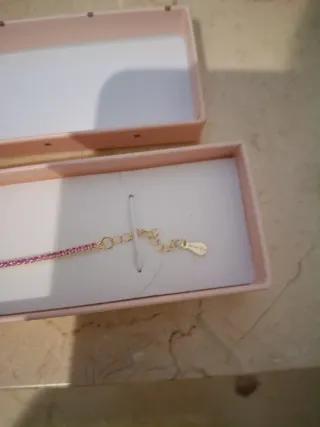 Pulsera plata cristales rosas