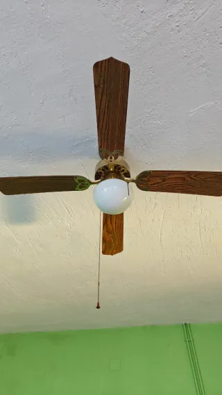 Ventilador de techo madera y metal