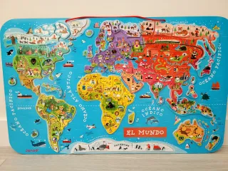Puzzle Mapa Mundi Magnético Janod