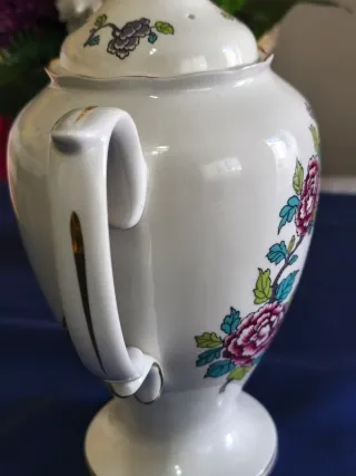 Cafetera "CROWN STAFFORDSHIRE" porcelana  inglesa