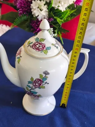 Cafetera "CROWN STAFFORDSHIRE" porcelana  inglesa