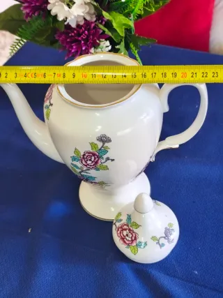 Cafetera "CROWN STAFFORDSHIRE" porcelana  inglesa