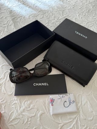 Gafas Chanel Negras y Plateadas Originales