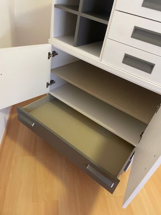 Mueble modular: cómoda, estantería y cajonera