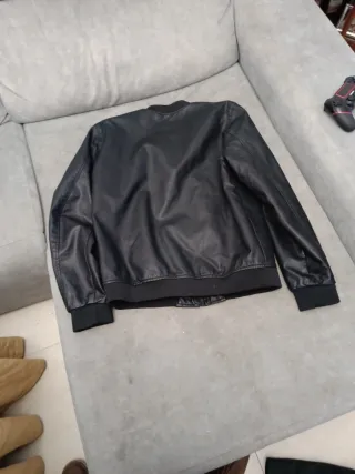 Cazadora bomber negra Imitación piel