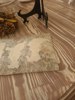 Bandeja cristal artesanal navideña