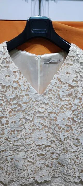 Abito donna tweed pizzo taglia L