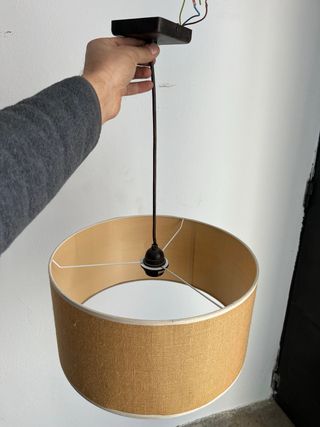 Lámpara de techo tela y metal