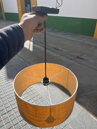 Lámpara de techo tela y metal