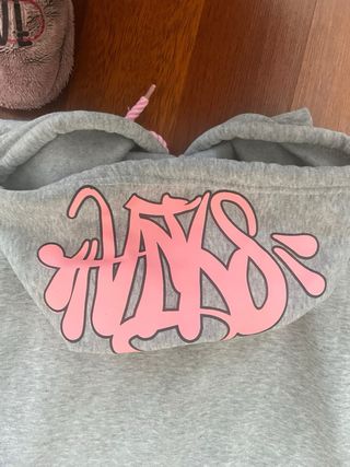 Conjunto chándal gris y rosa(15-16años)