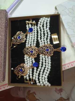 Aderezo fallera oro y azul