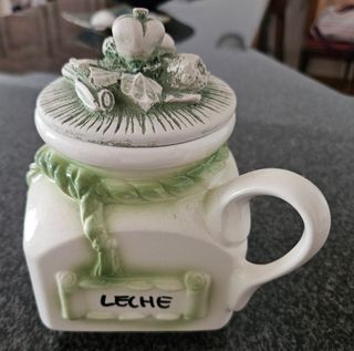 Jarra Cerámica Decoración Frutas