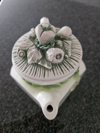 Jarra Cerámica Decoración Frutas