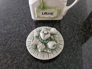 Jarra Cerámica Decoración Frutas