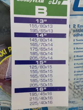 Cadenas Nieve Goodyear QD9 Textiles