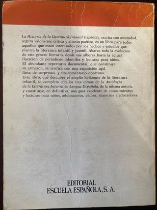 Antología Historia la literatura infantil española