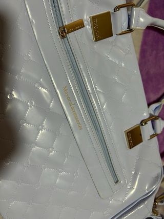 Bolsa Maternidad Mayoral Charol Celeste