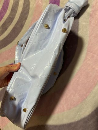 Bolsa Maternidad Mayoral Charol Celeste