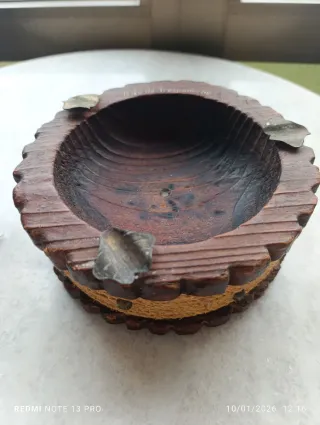 Cenicero/Vaciabolsillos Madera Retro