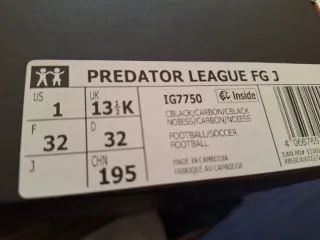 Botas de fútbol Adidas  Predator niño negras/grise