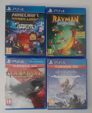 Lote 4 Juegos PS4: Minecraft, Rayman, God of War..