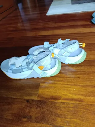 Sandalias Trekking Mujer Gris Naranja