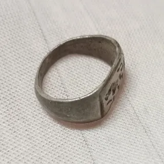 Anillo Romano Plata Sello Grabado