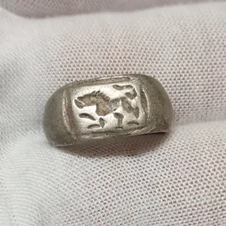 Anillo Romano Plata Sello Grabado