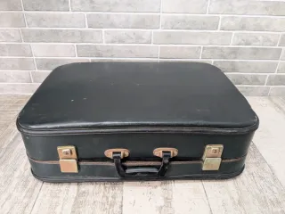 Maleta Mik años 60 Vintage color verde oscuro