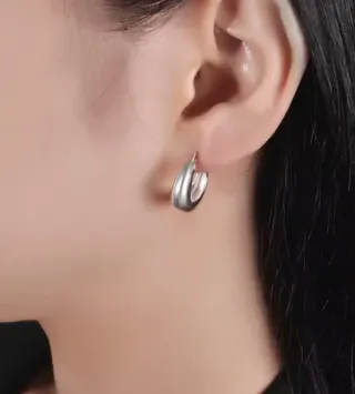 Pendientes Aro Grueso Plata