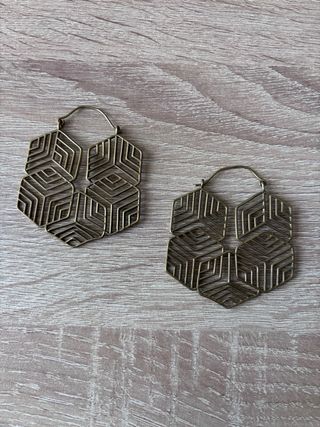 Pendientes boho/étnicos dorados