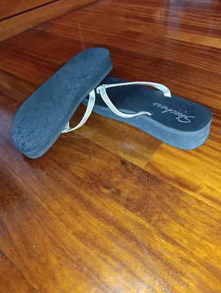 Sandalias Skechers Mujer Plataforma Brillantes