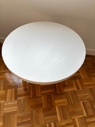 Mesa auxiliar redonda blanca Ikea