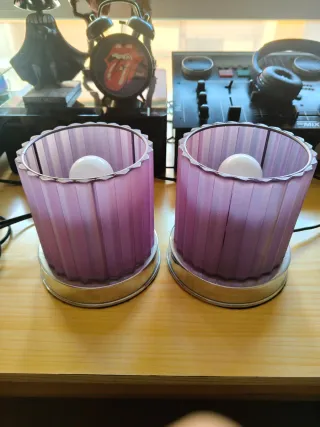 2 Lámparas mesita de noche de diseño exclusivo