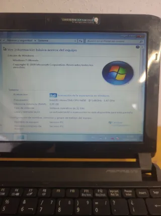 Portátil mini acer aspire one