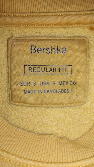 Sudadera Bershka Mostaza Talla S Con Ligera marca