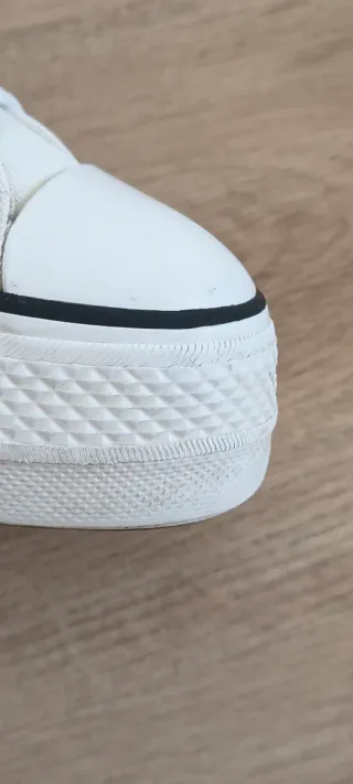 Converse con plataforma talla 41 color blanco