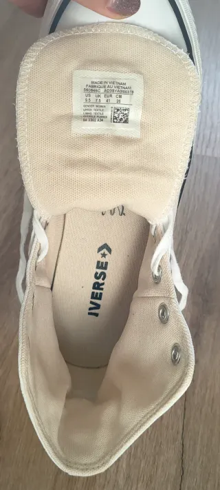 Converse con plataforma talla 41 color blanco