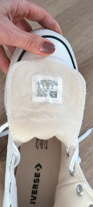 Converse con plataforma talla 41 color blanco