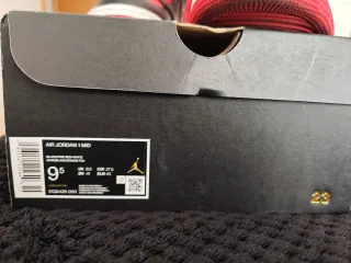 Zapatillas Air Jordan 1 Mid Rojo/Negro T43