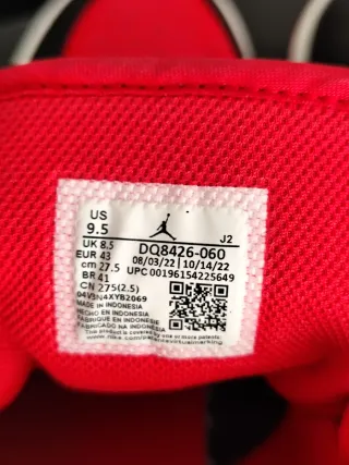 Zapatillas Air Jordan 1 Mid Rojo/Negro T43