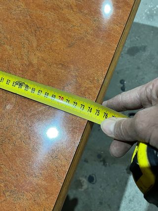 Mesa plegable salón caravana