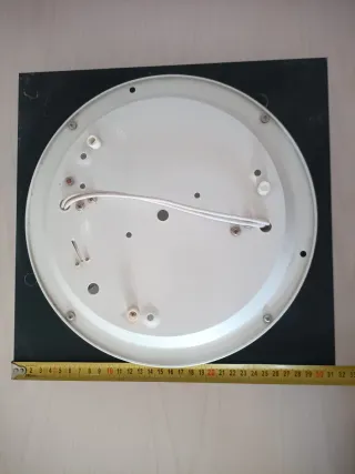 Plafón de techo cristal y metal