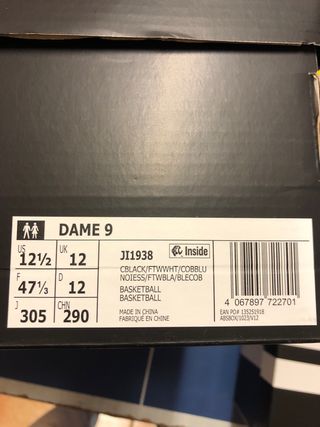 Zapatillas Adidas Dame X  47 1/3