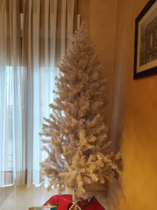 Árbol de Navidad Beige/Blanco