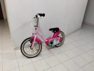 Bicicleta infantil rosa, 14 pulgadas