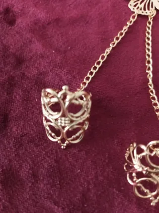 Pulsera esclava mariposa con anillos