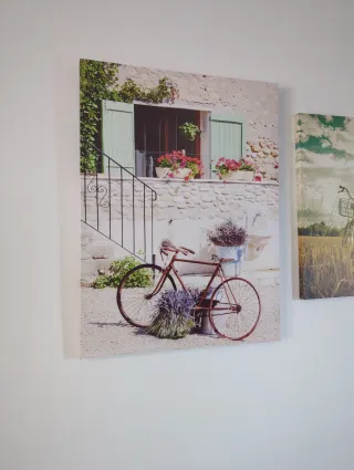 Set 3 Cuadros Decorativos Bicicleta